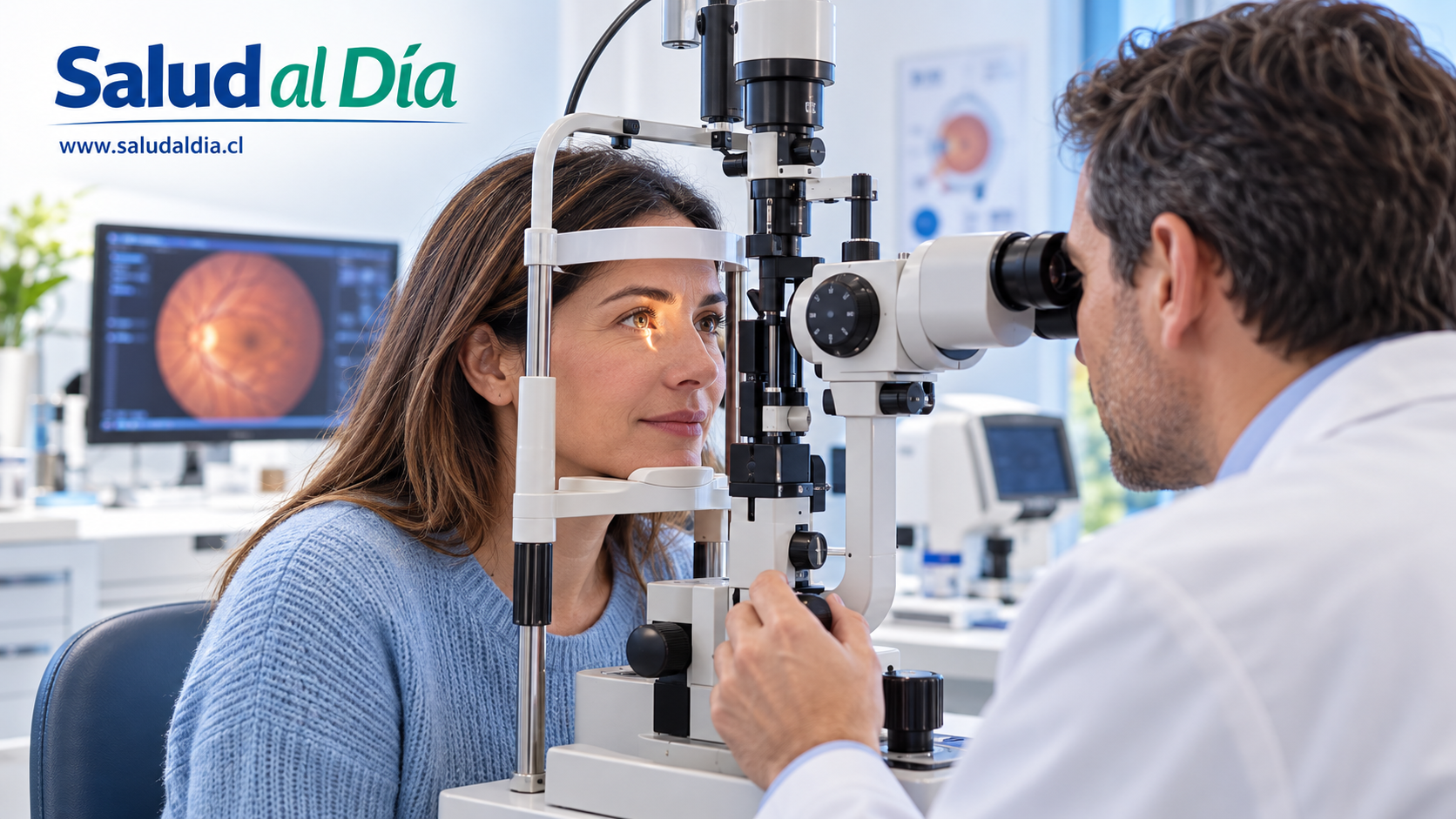 Persona durante un control oftalmológico preventivo para evaluar su salud visual