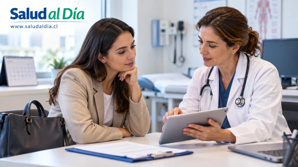 Persona trabajadora durante un control médico preventivo para la detección temprana de cáncer